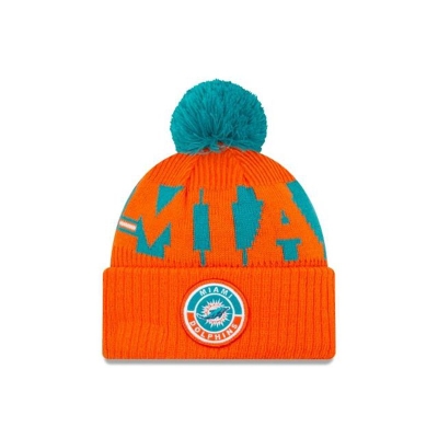 Sapca New Era Miami Dolphins NFL Alternate Cold Weather Sport Knit Beanie - Portocalii